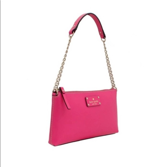 KATE SPADE Shoulder Byrd Wellesley Small Pink Leather Cross Body Bag - Picture 6 of 8
